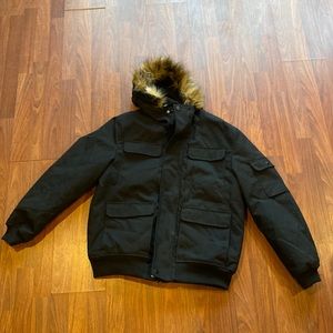 L. O. G. G. X H and M Black coat in large